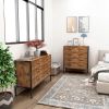 Double Dresser Industrial Brown Wood Finish