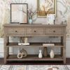 Wood Entryway Console Table w. Open Shelves