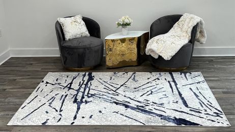 Shifra Navy Blue Area Rug