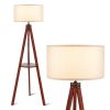 Tripod Wood Floor Lamp