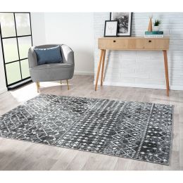 Charcoal Gray Moroccan Area Rug