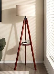 Tripod Wood Floor Lamp