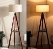 Tripod Wood Floor Lamp